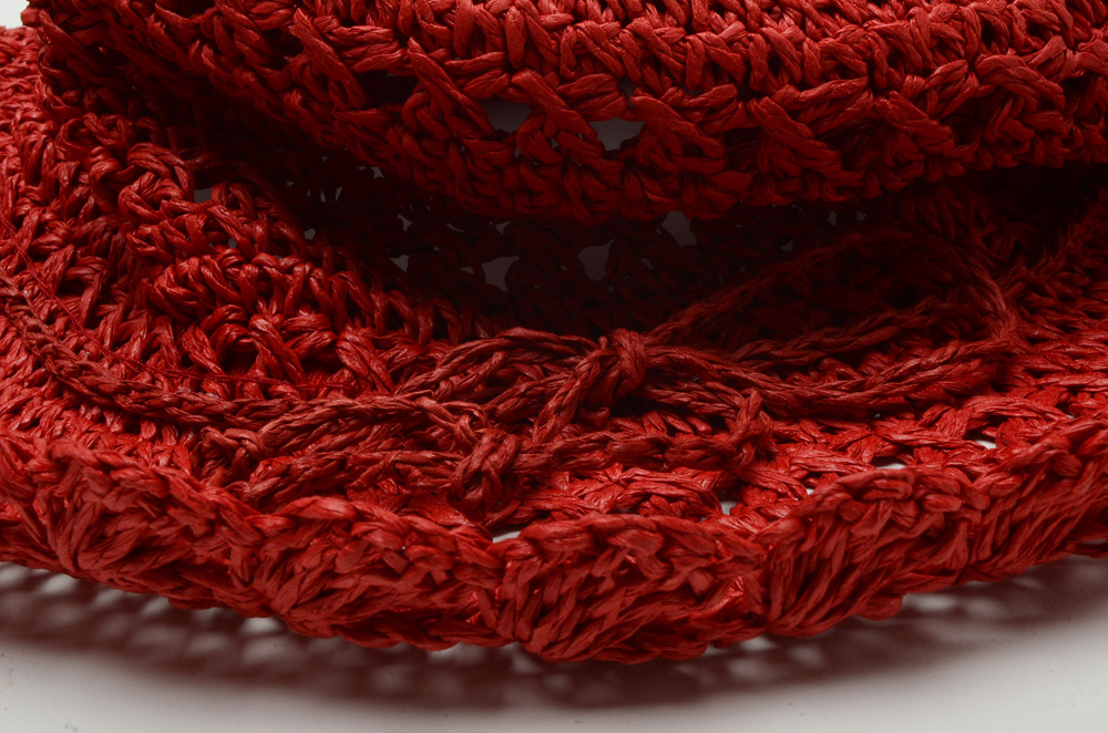 Pair of Women's Red Straw Hats