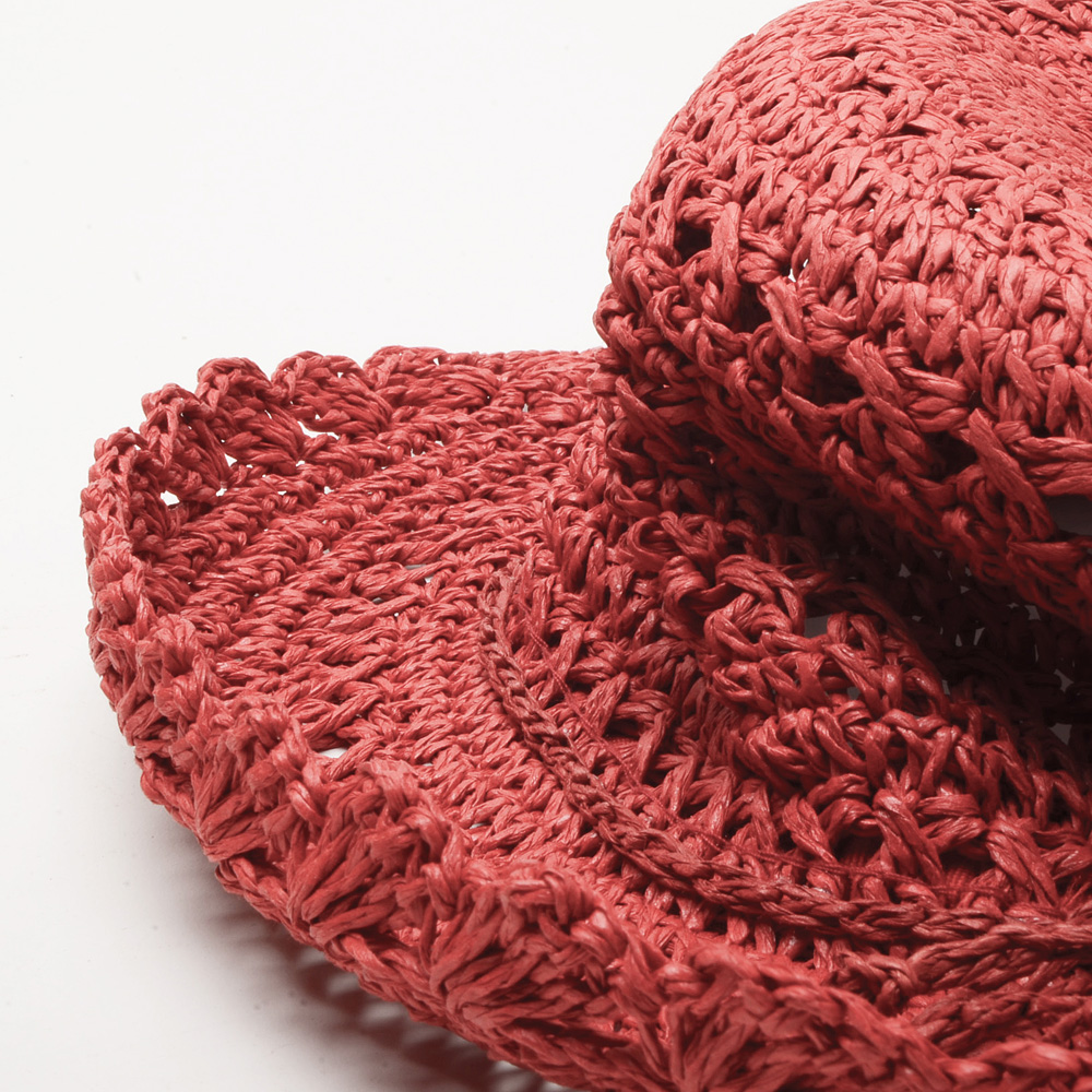 Pair of Women's Red Straw Hats