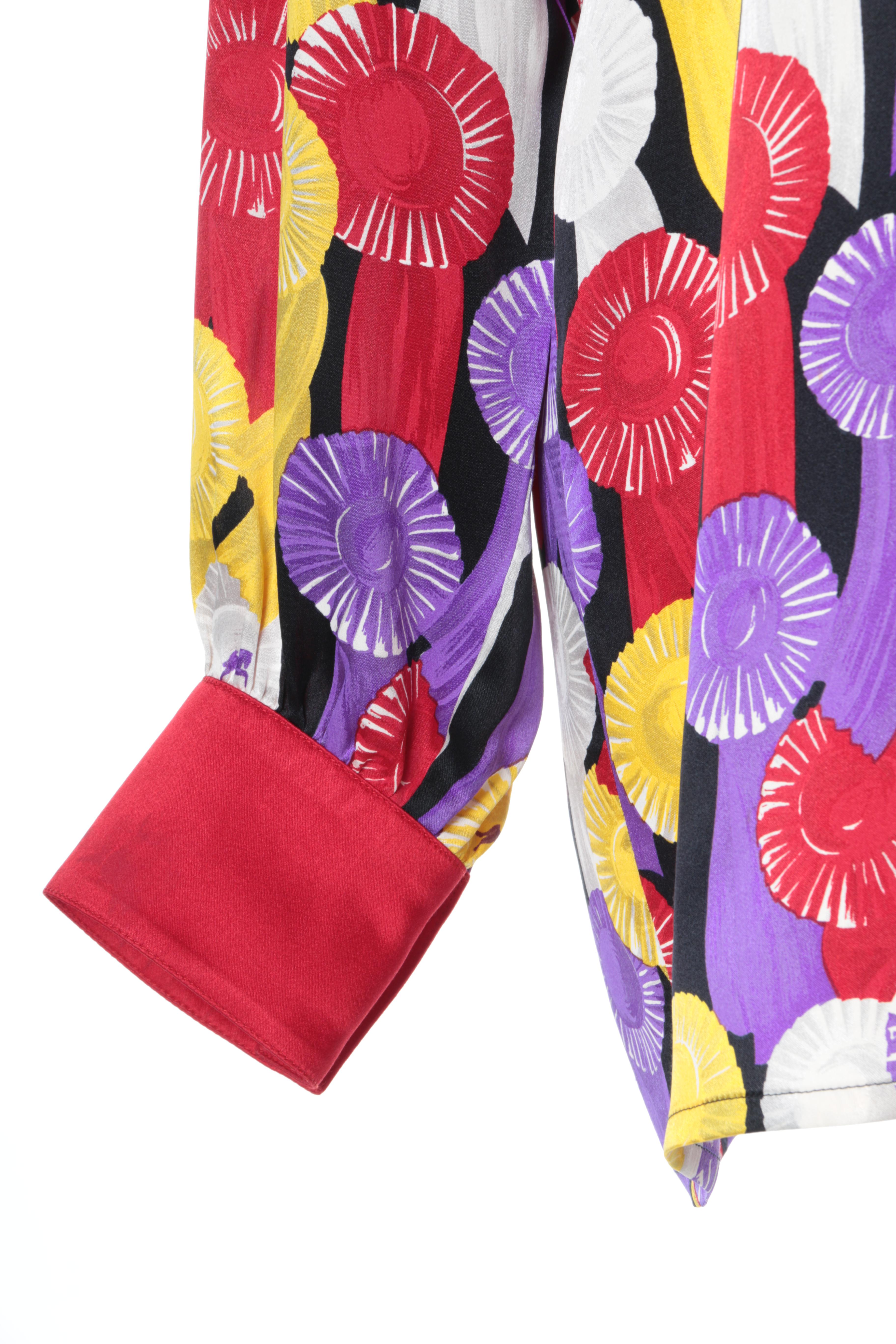 Vintage Horse Racing Escada Silk Blouse