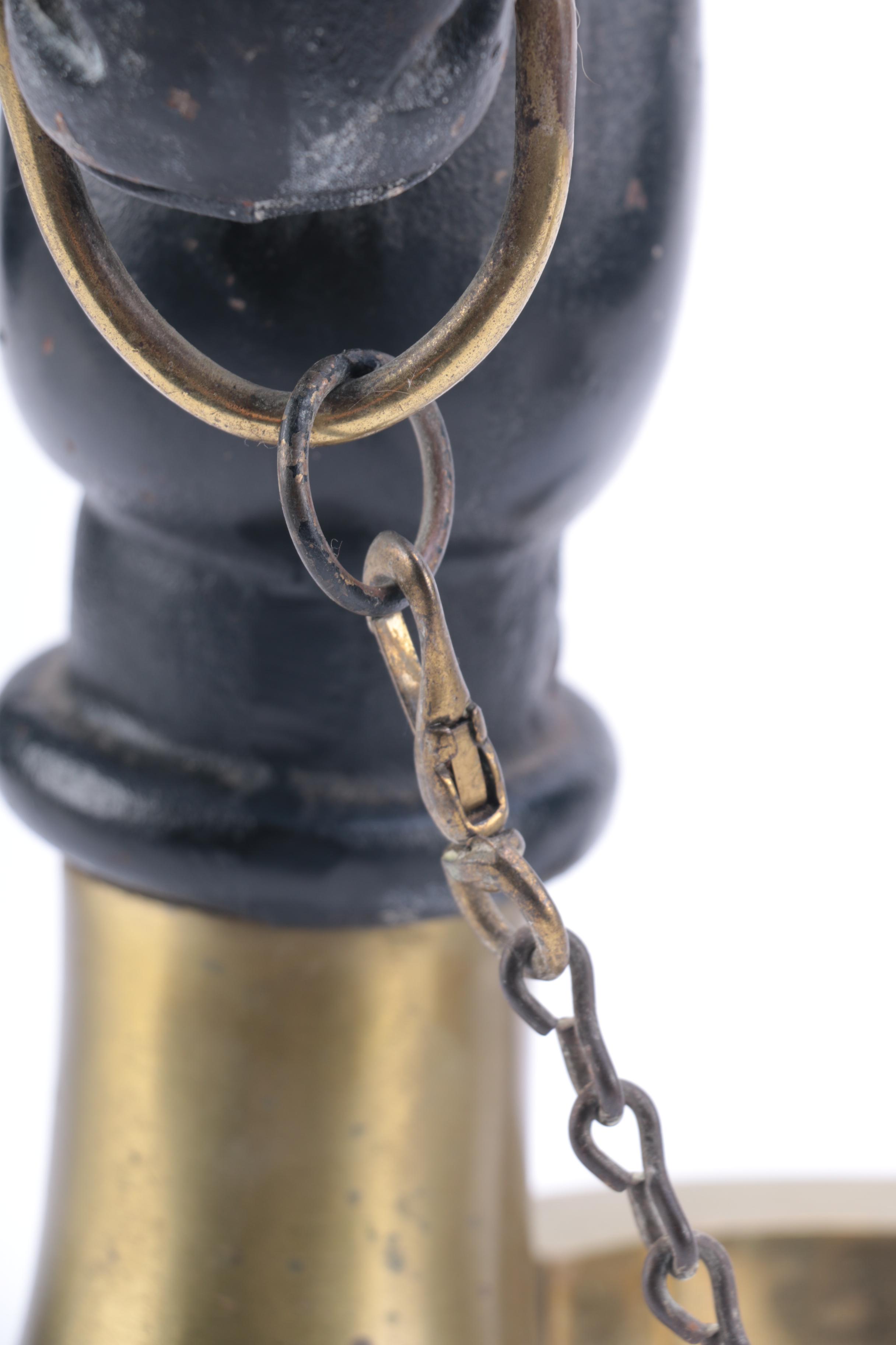 Figural Pair of Vintage Iron and Brass Equestrian Andirons