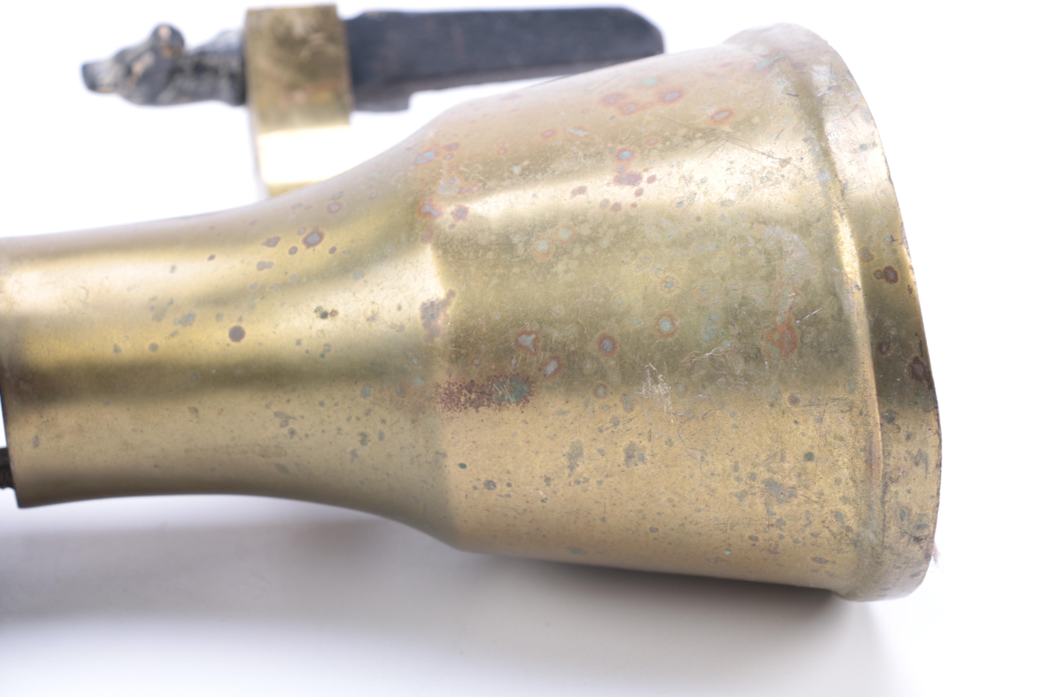 Figural Pair of Vintage Iron and Brass Equestrian Andirons