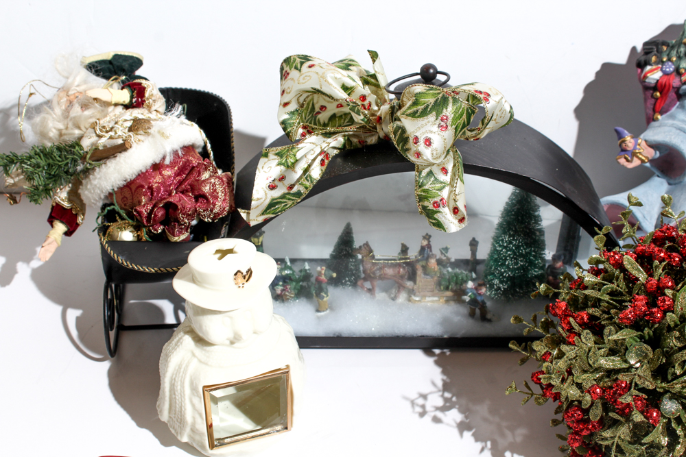 Christmas Decor Assortment including Waterford "Holiday Heirloom"