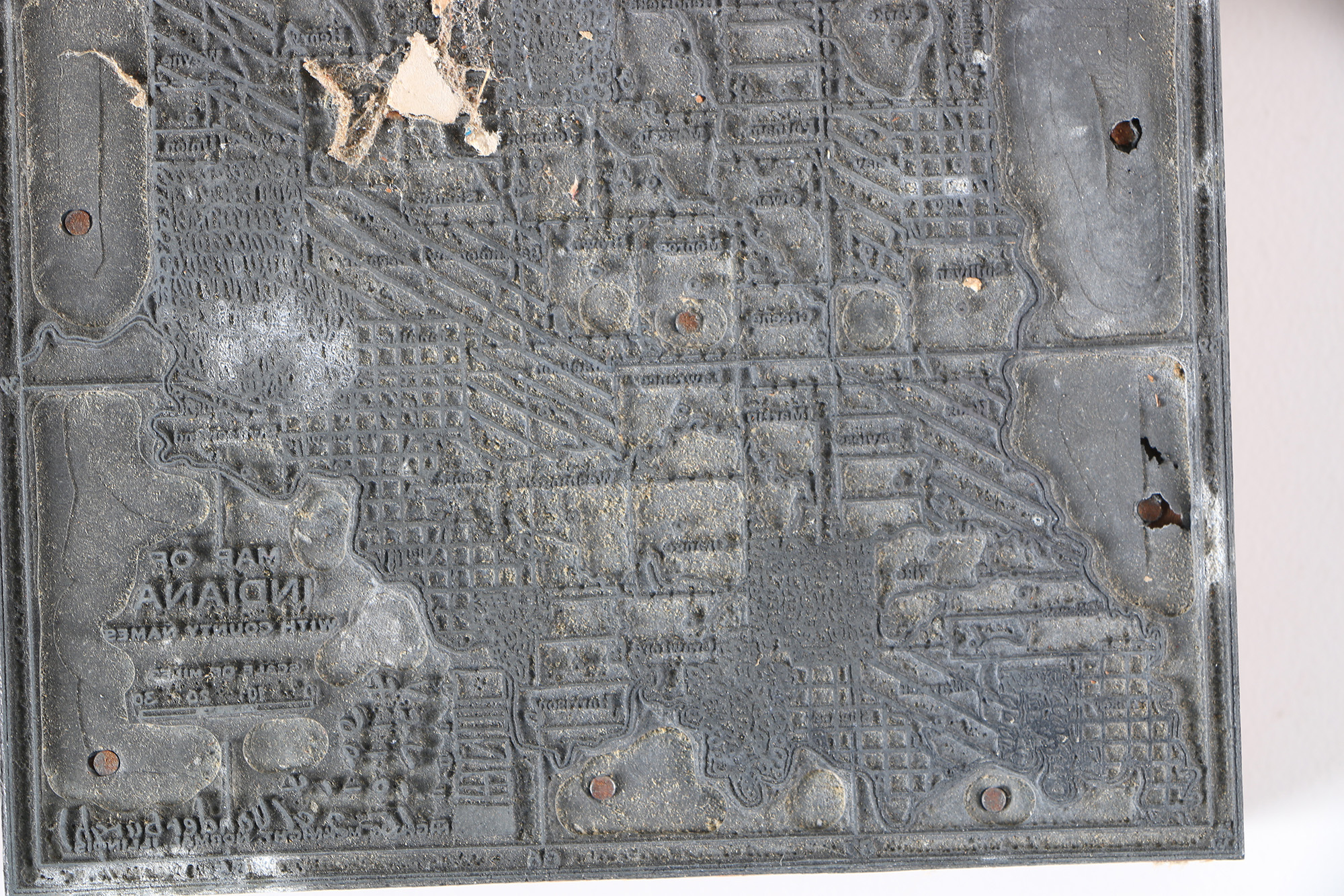 Vintage Geographical Printing Blocks