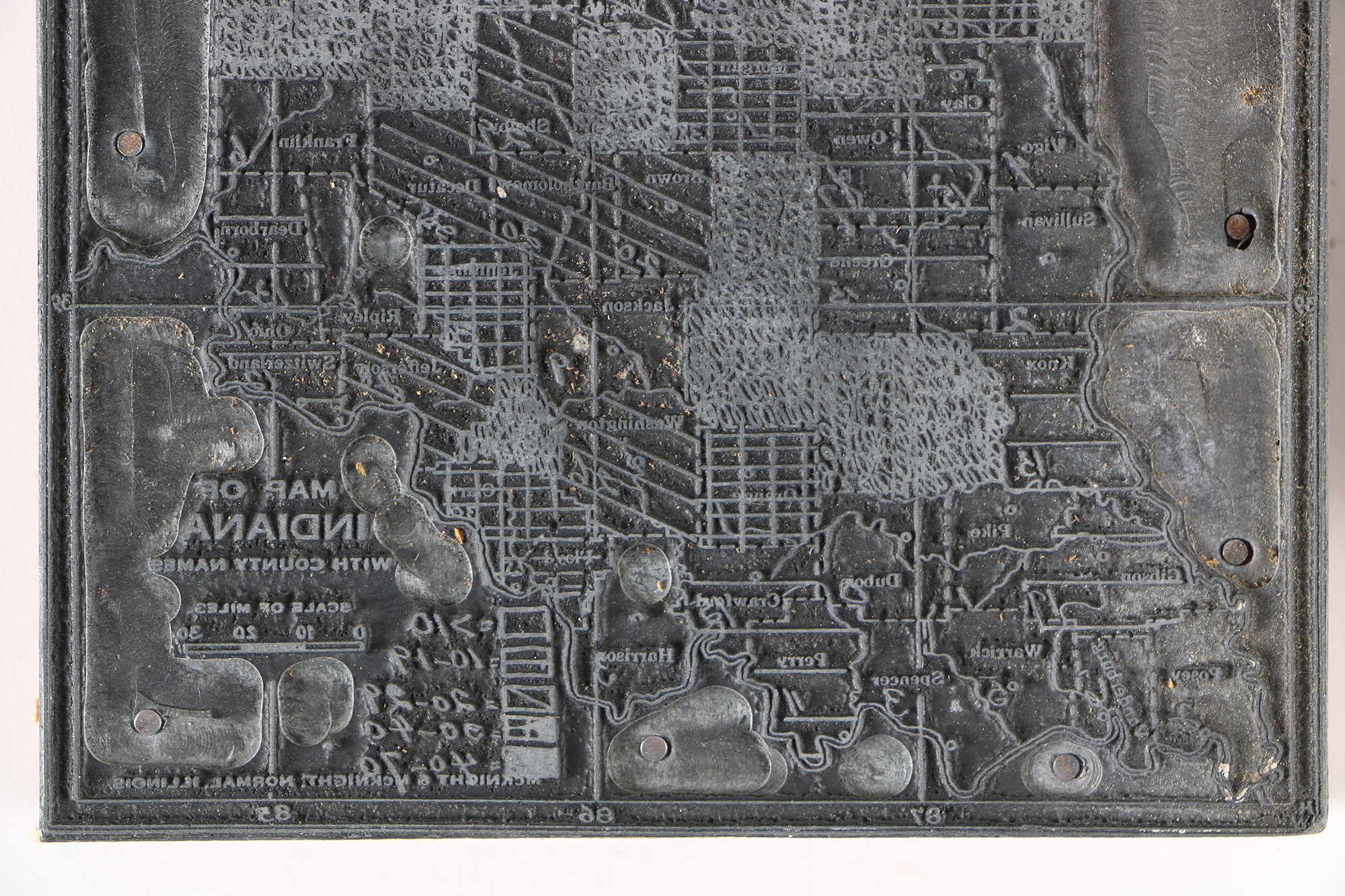 Vintage Climate Map Printing Blocks