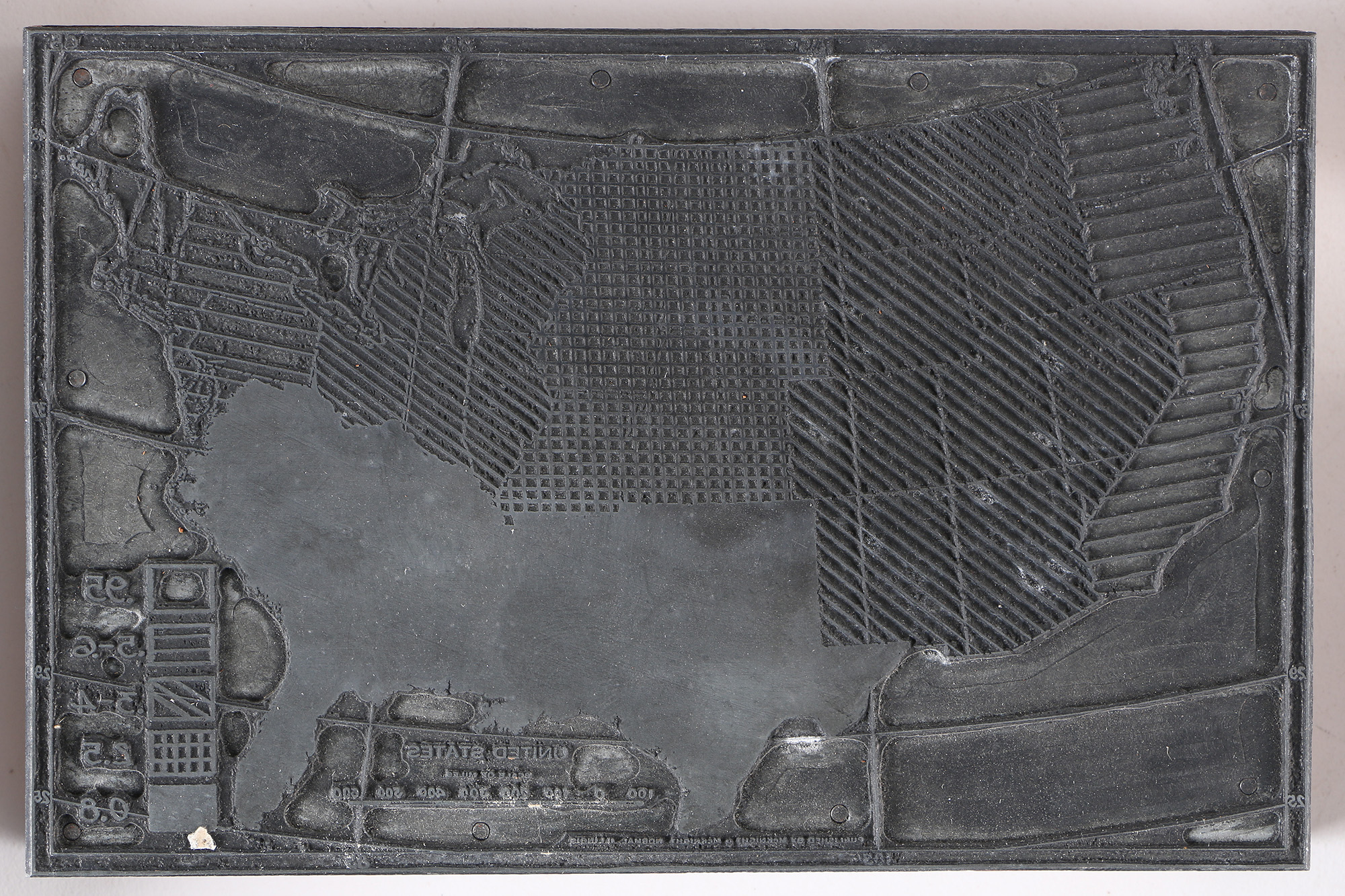 Vintage Climate Map Printing Blocks