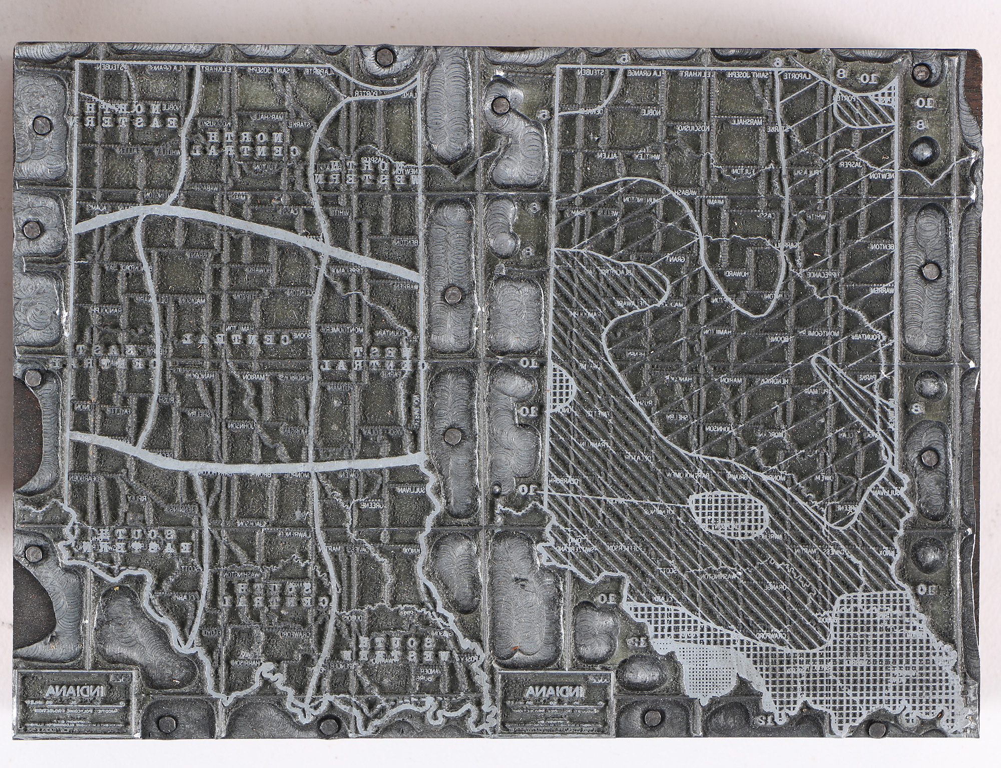 Vintage Climate Map Printing Blocks