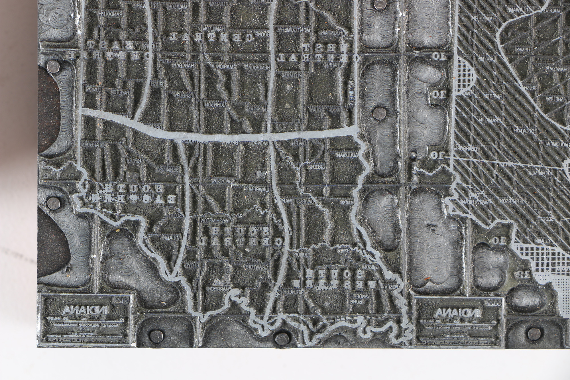 Vintage Climate Map Printing Blocks
