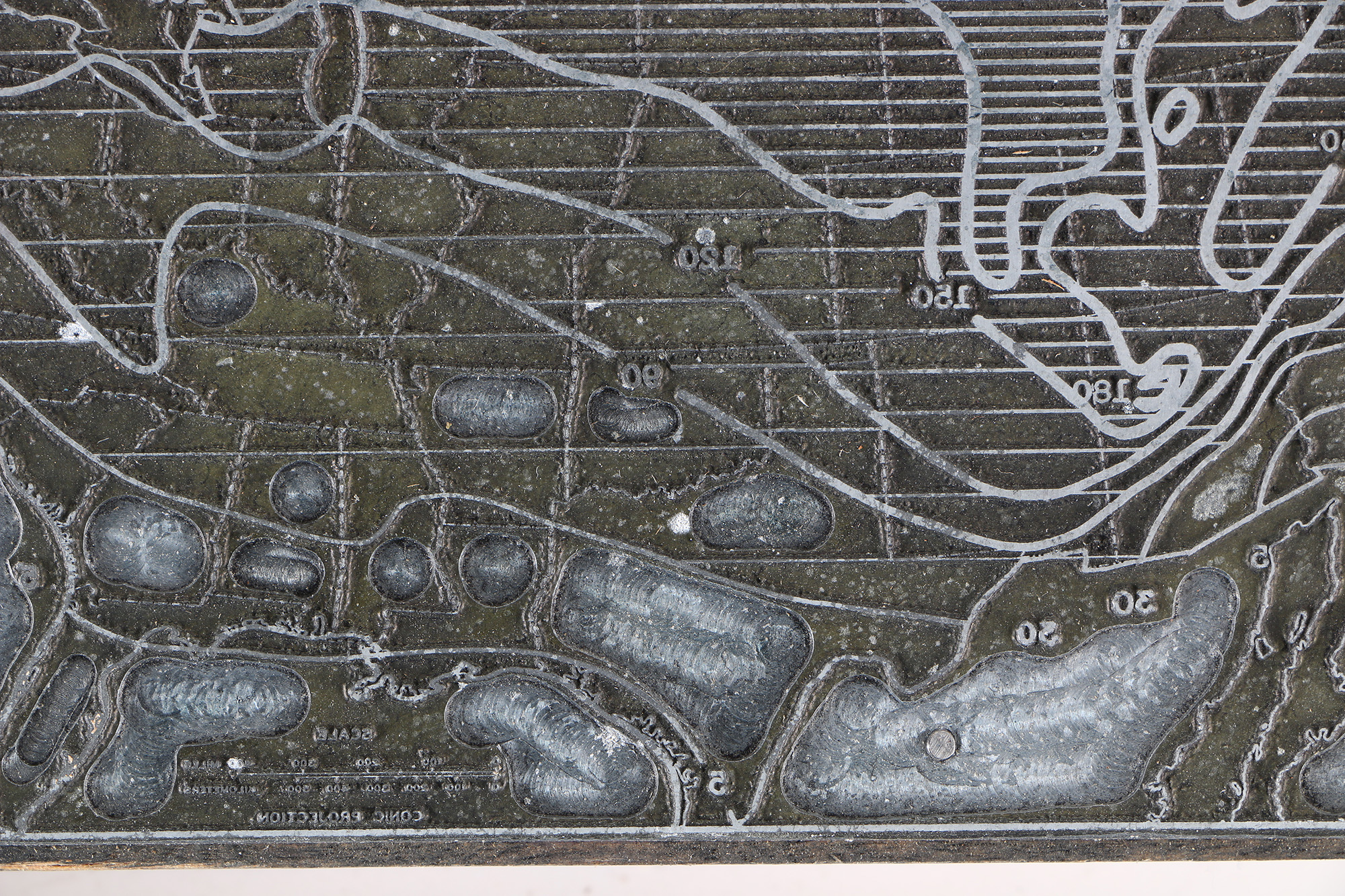 Vintage Climate Map Printing Blocks