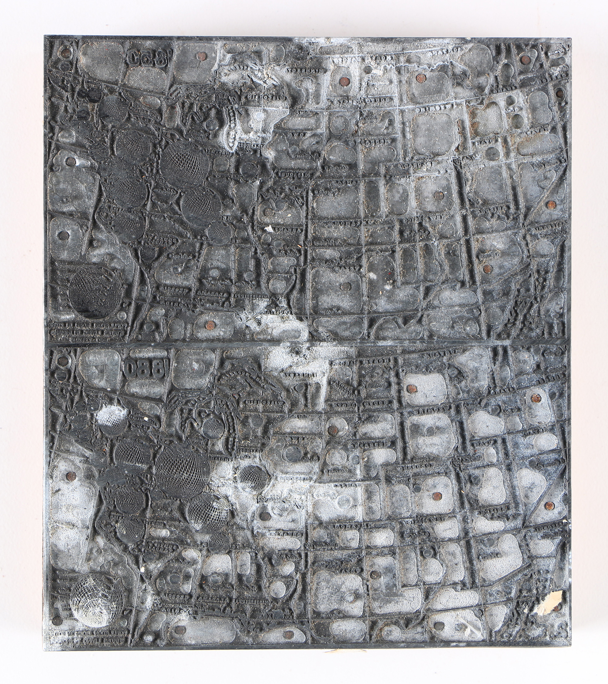 Vintage Climate Map Printing Blocks