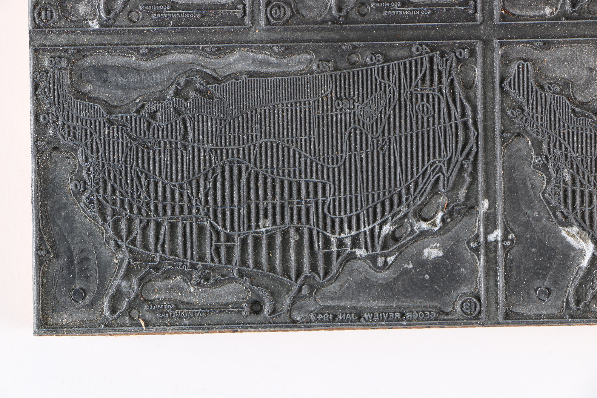 Vintage Climate Map Printing Blocks