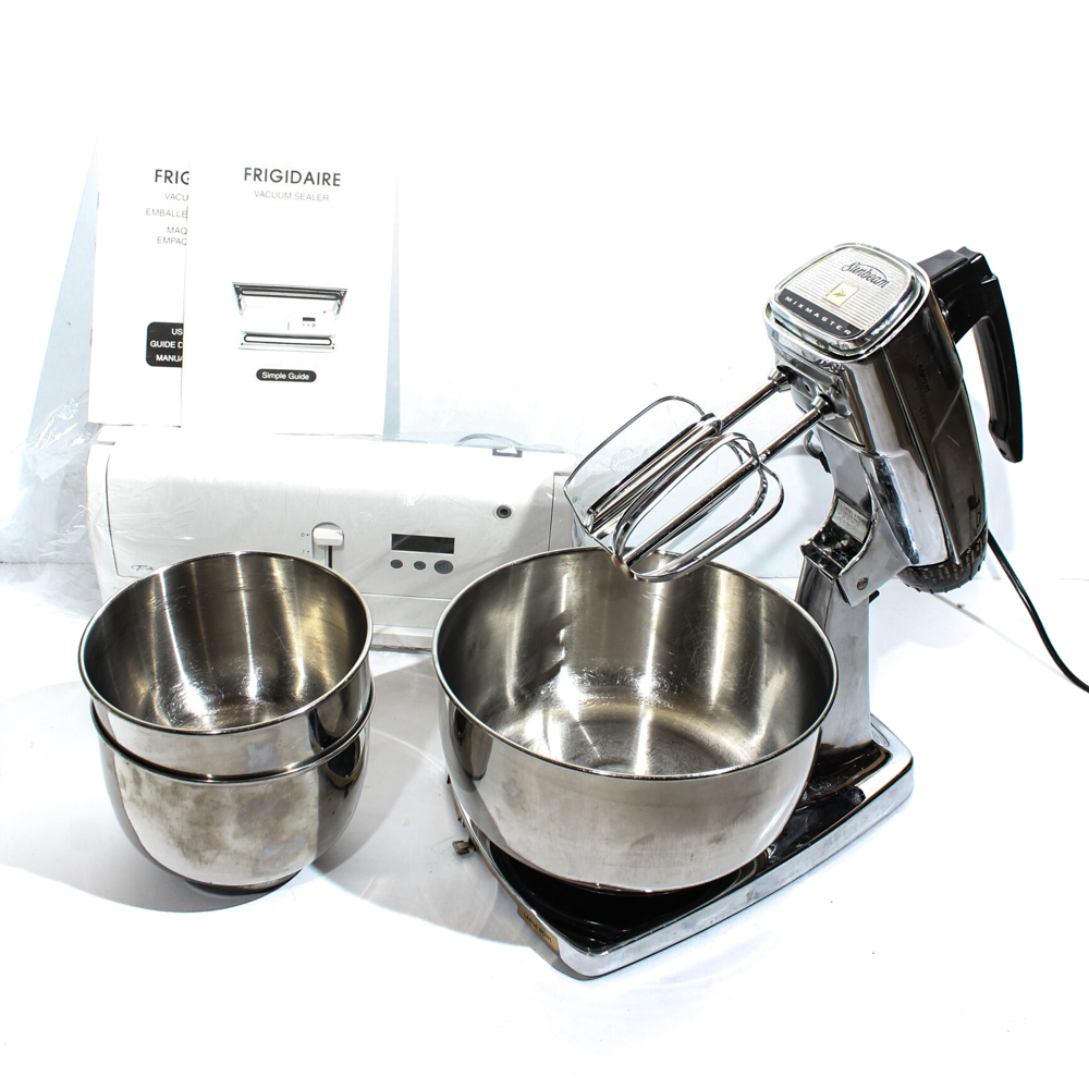 Sunbeam Mixmaster Stand Mixer and Frigidaire Vacuum Sealer