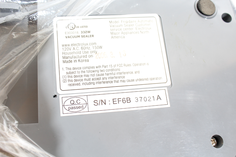 Sunbeam Mixmaster Stand Mixer and Frigidaire Vacuum Sealer