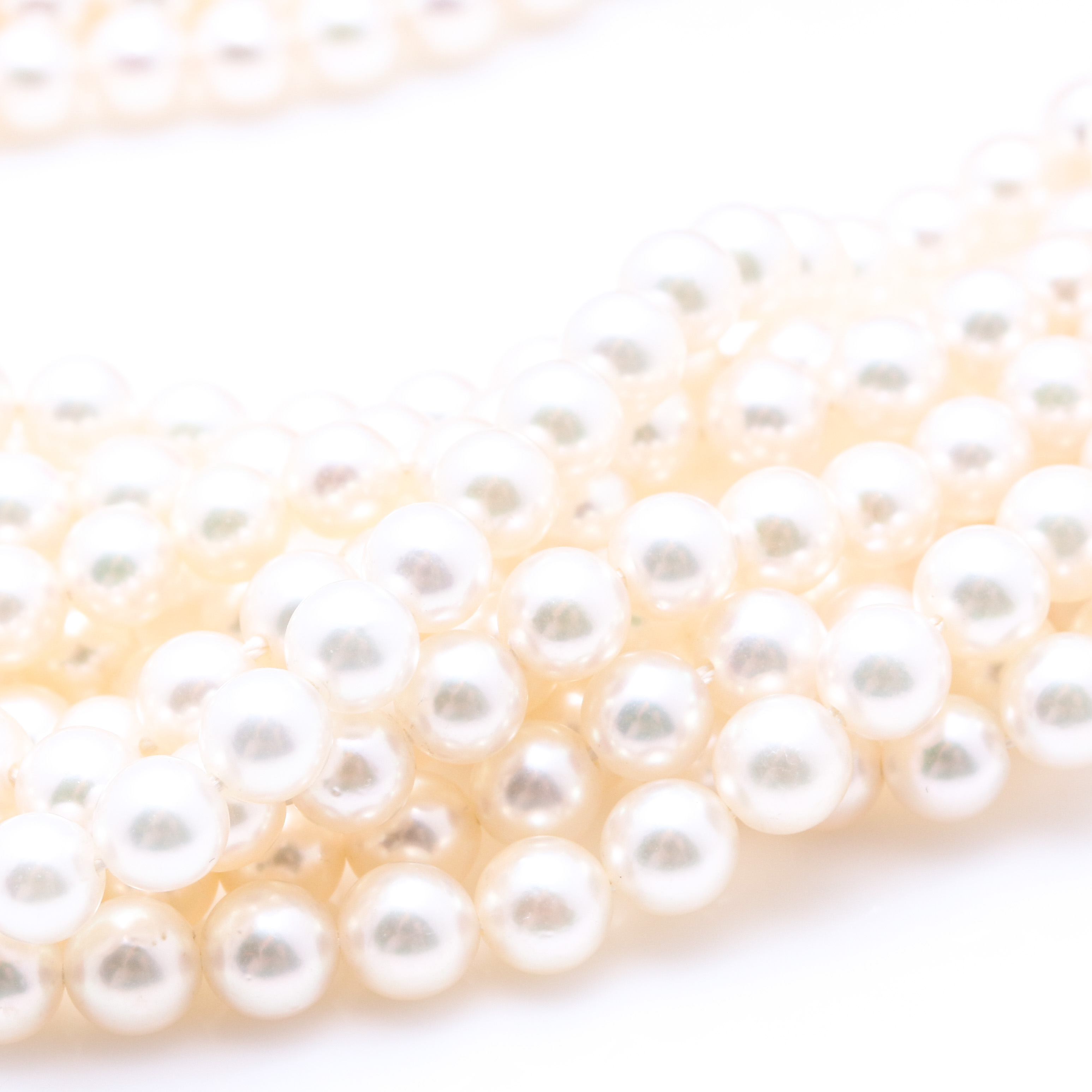 14K Yellow Gold Ten-Strand Cultured Pearl Bracelet with Diamonds