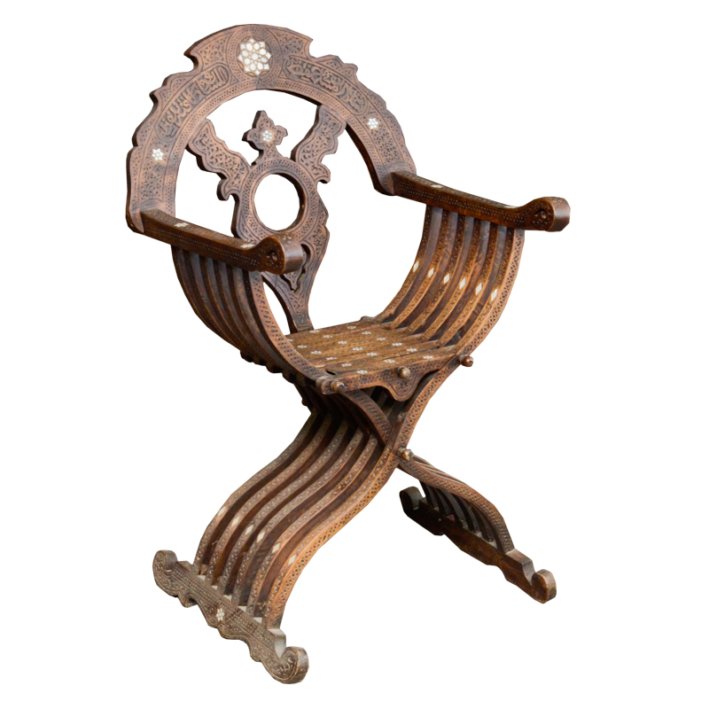 Savonarola Chair With Mother-of-Pearl Inlays