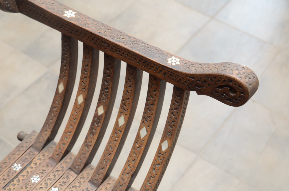 Savonarola Chair With Mother-of-Pearl Inlays