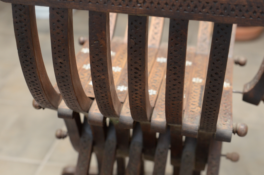 Savonarola Chair With Mother-of-Pearl Inlays