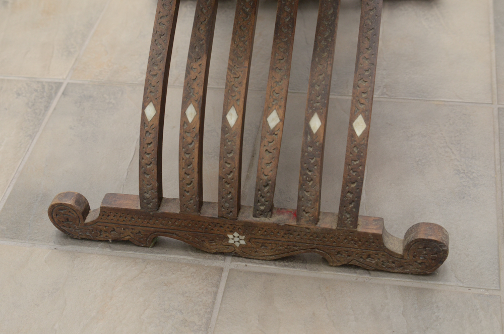 Savonarola Chair With Mother-of-Pearl Inlays