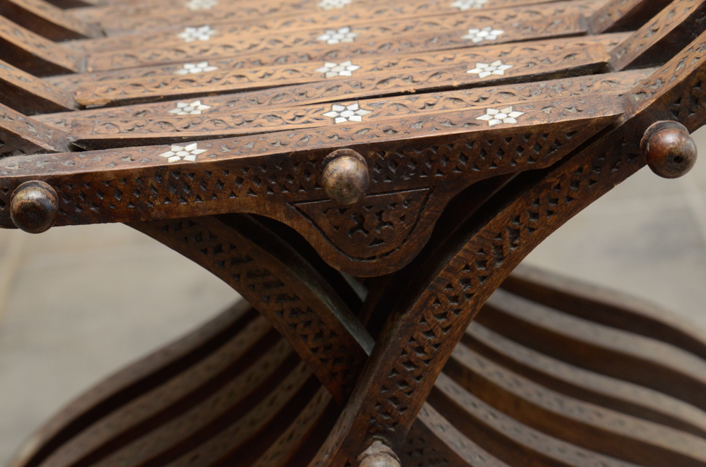 Savonarola Chair With Mother-of-Pearl Inlays