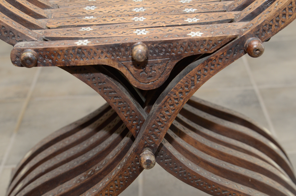 Savonarola Chair With Mother-of-Pearl Inlays