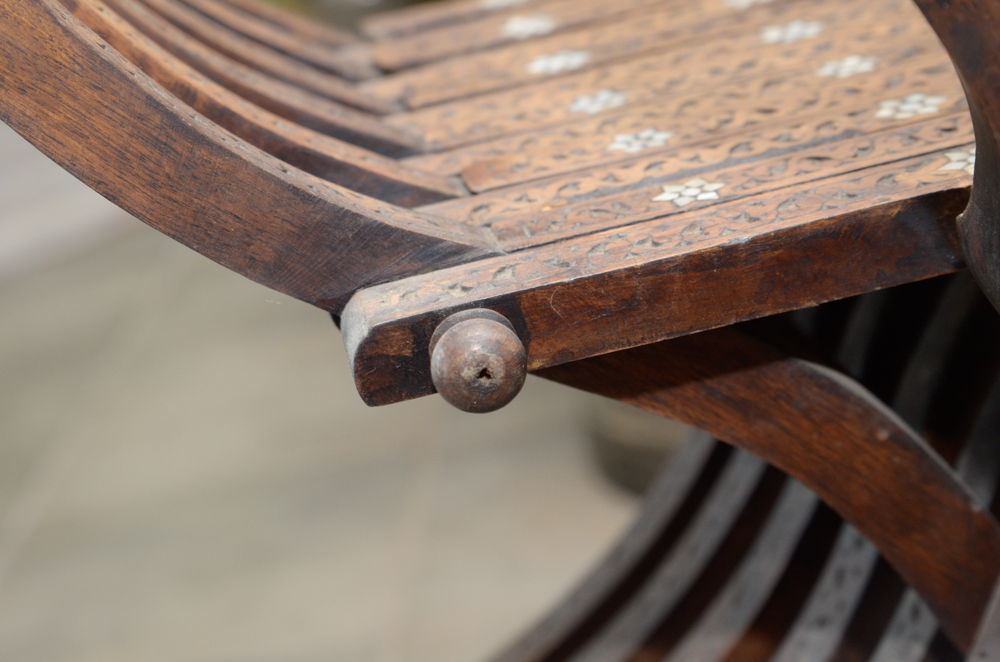 Savonarola Chair With Mother-of-Pearl Inlays