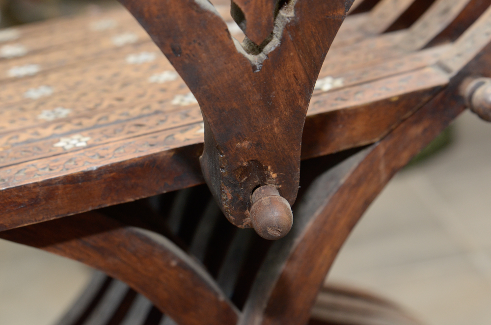 Savonarola Chair With Mother-of-Pearl Inlays