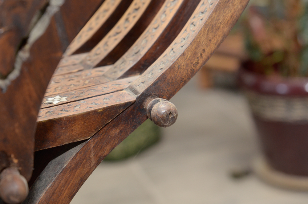 Savonarola Chair With Mother-of-Pearl Inlays
