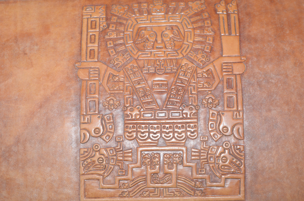 Vintage Peruvian Style Leather Trunk