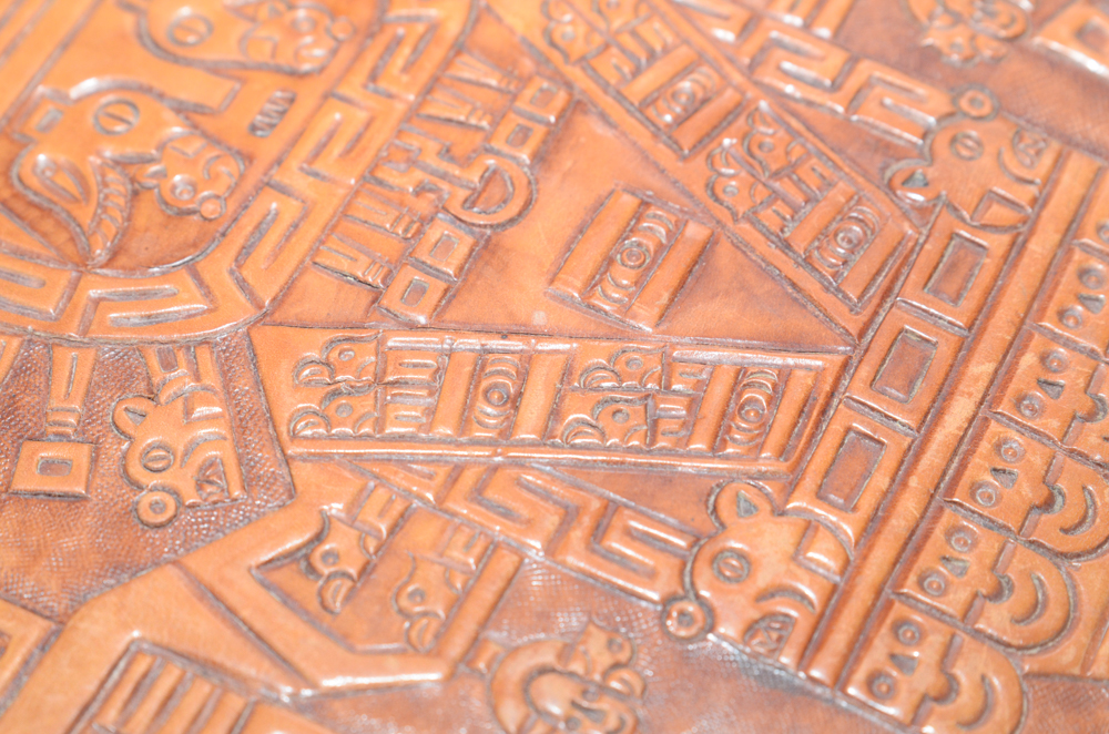 Vintage Peruvian Style Leather Trunk