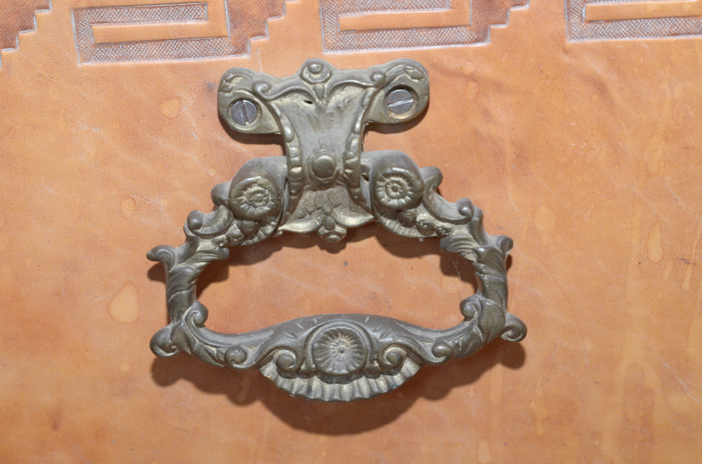 Vintage Peruvian Style Leather Trunk