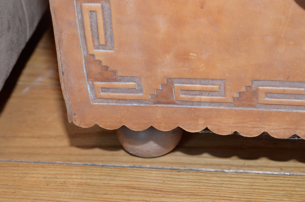 Vintage Peruvian Style Leather Trunk