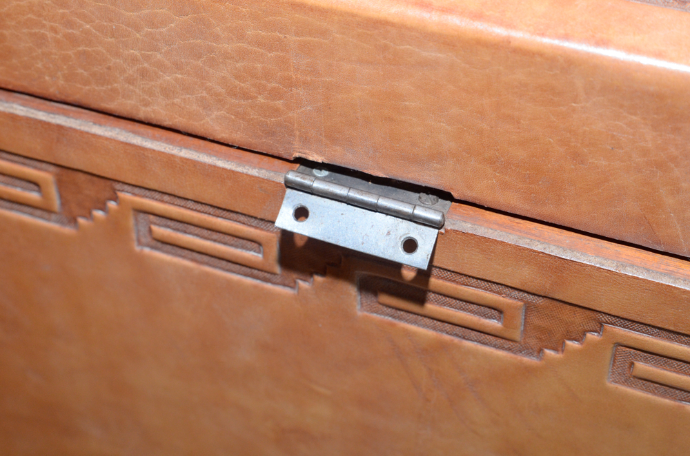 Vintage Peruvian Style Leather Trunk