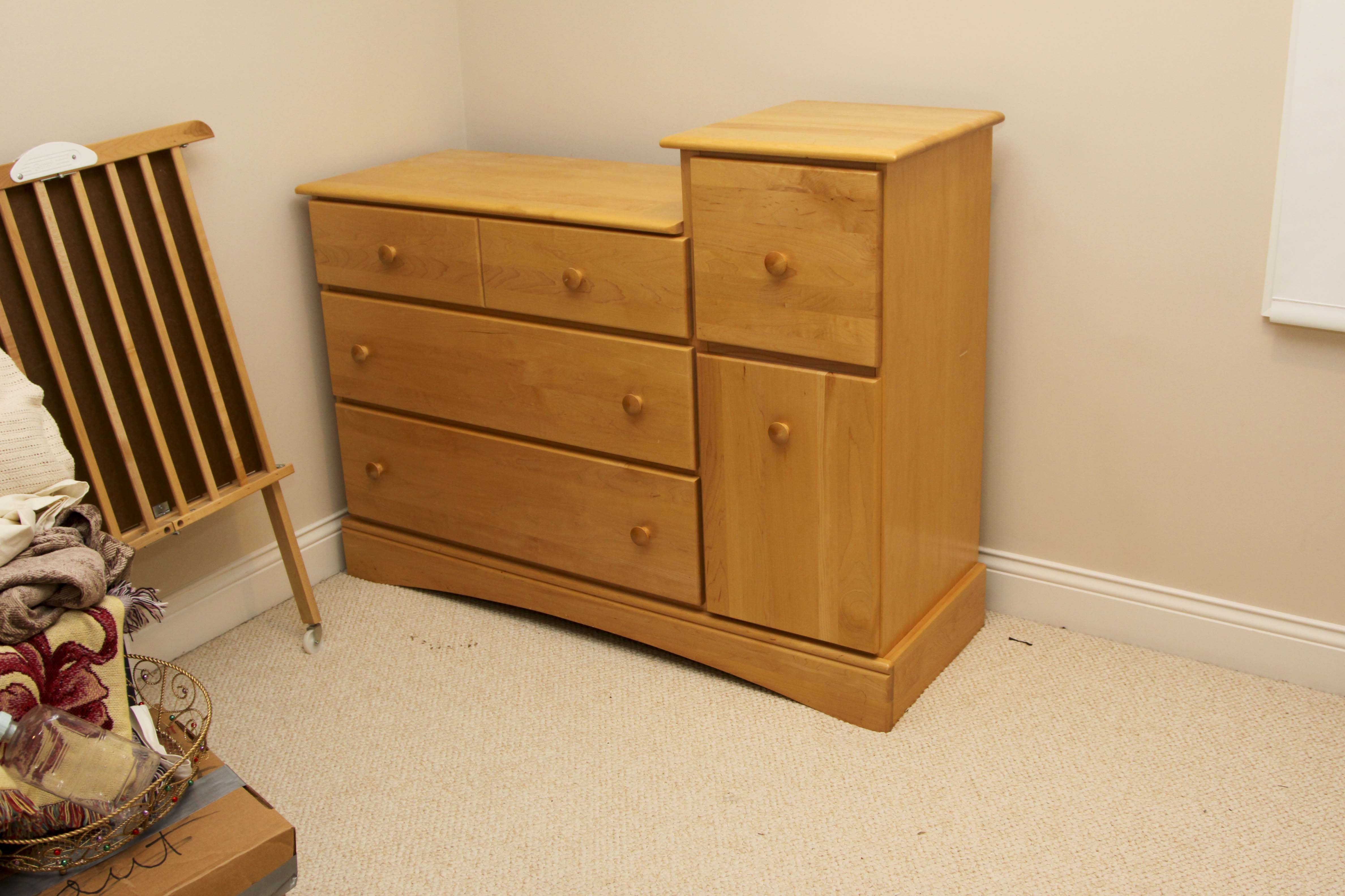 Wood Dresser and Changing Table