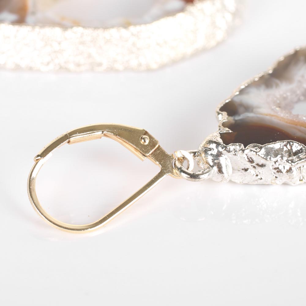 Nina Nguyen Sterling Silver Geode "Venus" Dangle Earrings