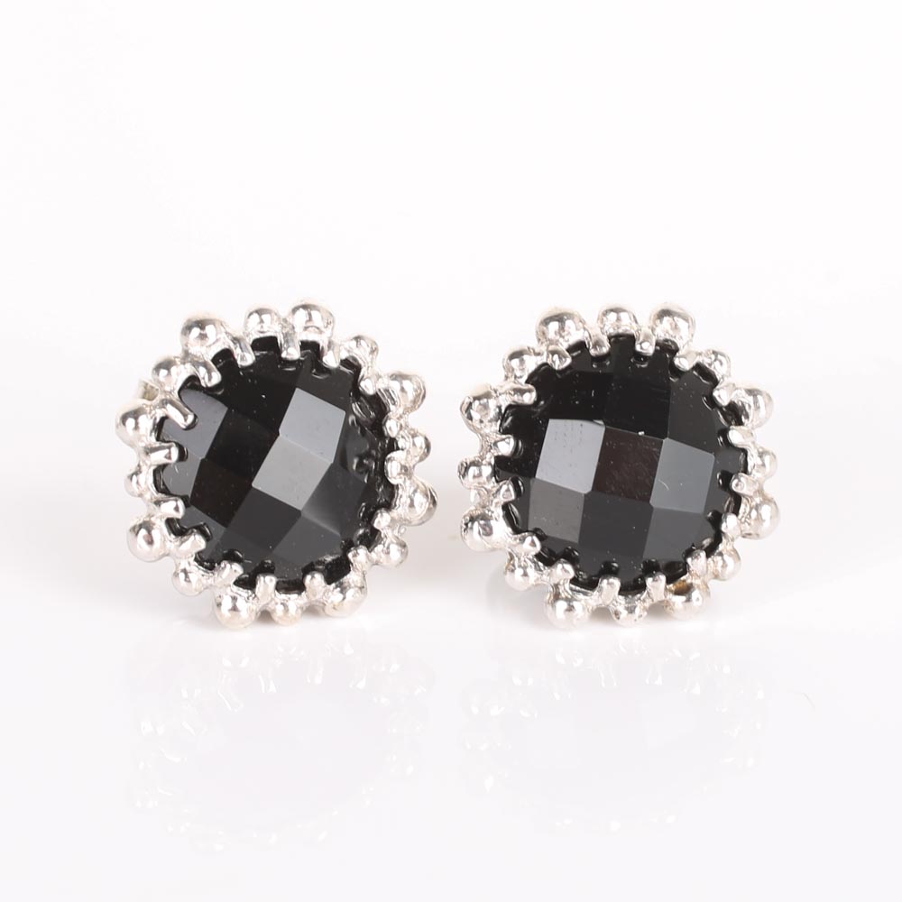 Anzie Sterling Silver Black Onyx Earrings
