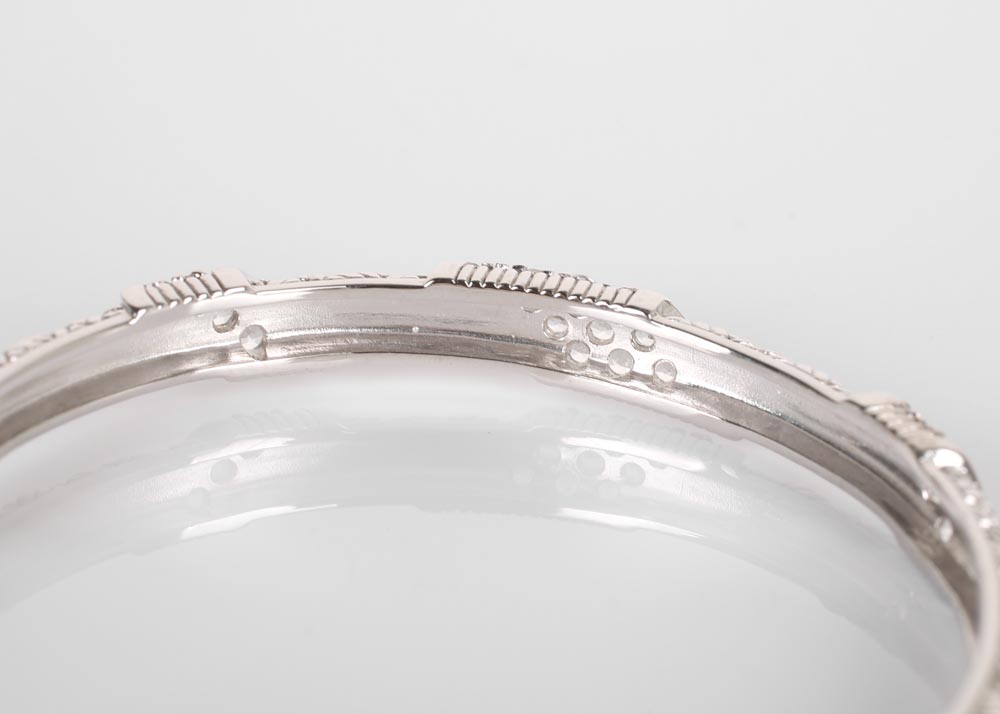 Judith Ripka Sterling Silver and 18K Yellow Gold White Sapphire Hoop Earrings