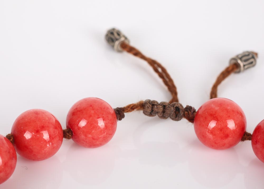 Nina Nguyen Coral Bead and Druzy Quartz Bracelet