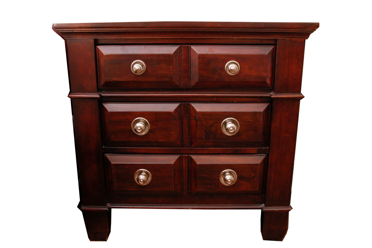 Contemporary Mahogany Finished Nightstands
