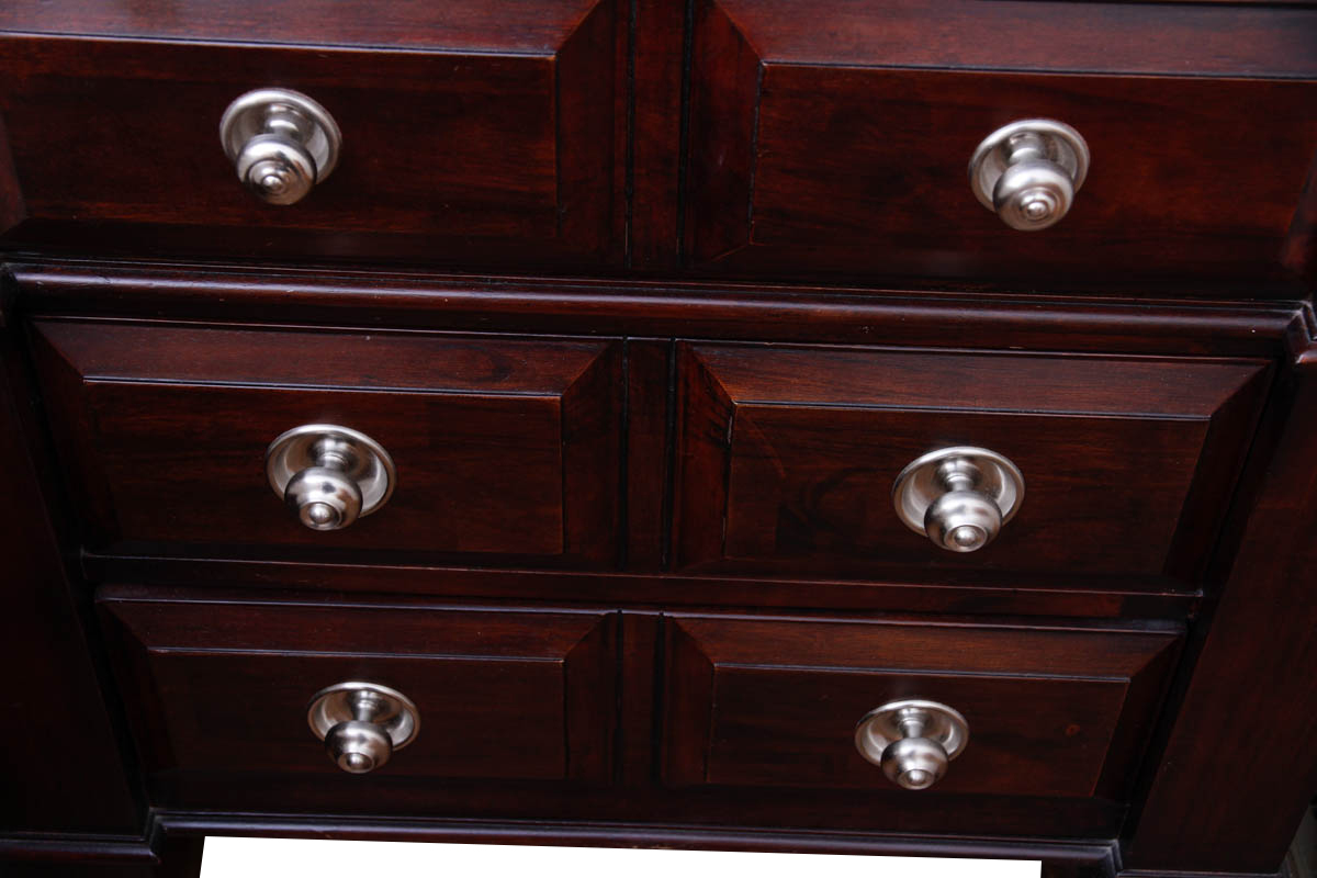 Contemporary Mahogany Finished Nightstands