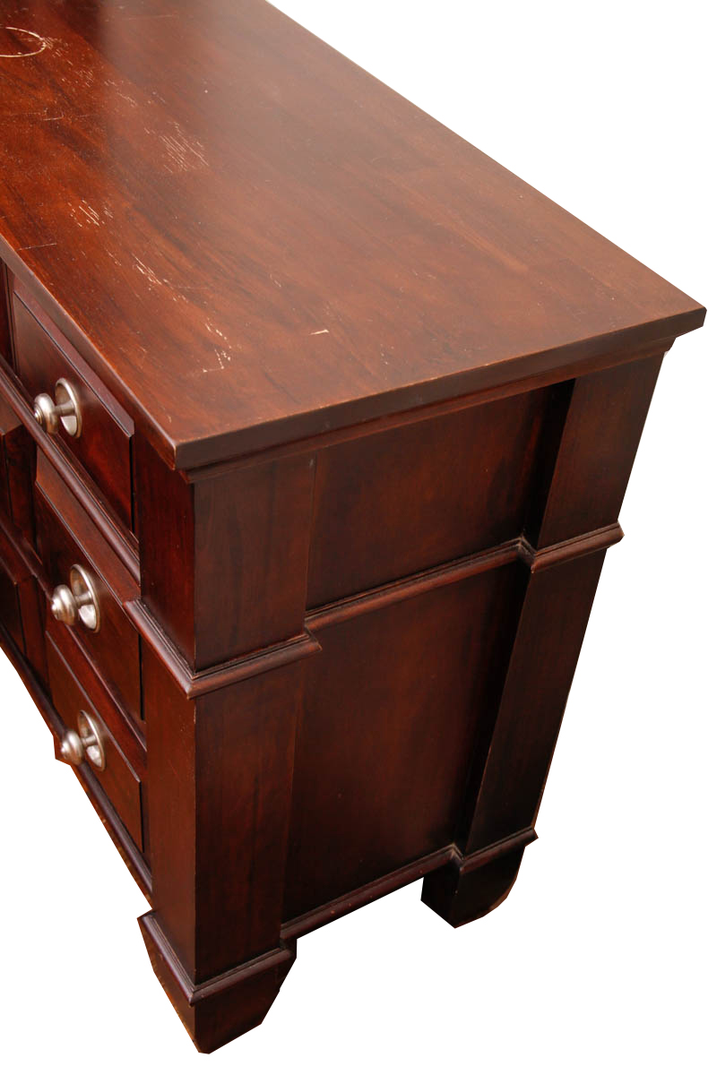Contemporary Mahogany Finished Nightstands