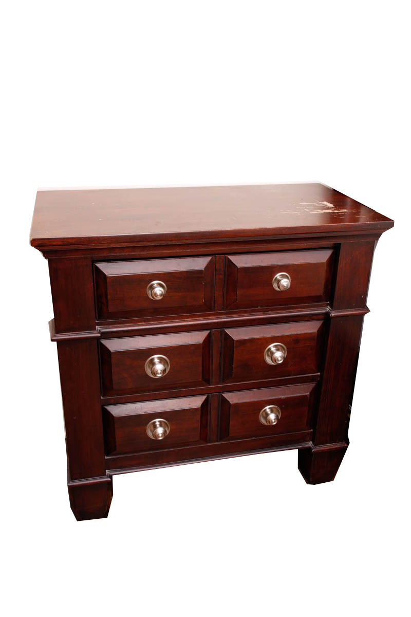 Contemporary Mahogany Finished Nightstands