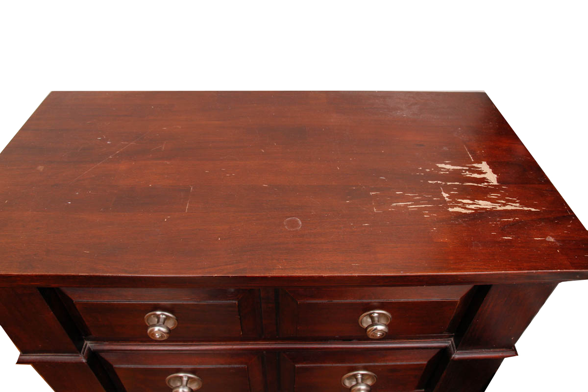 Contemporary Mahogany Finished Nightstands