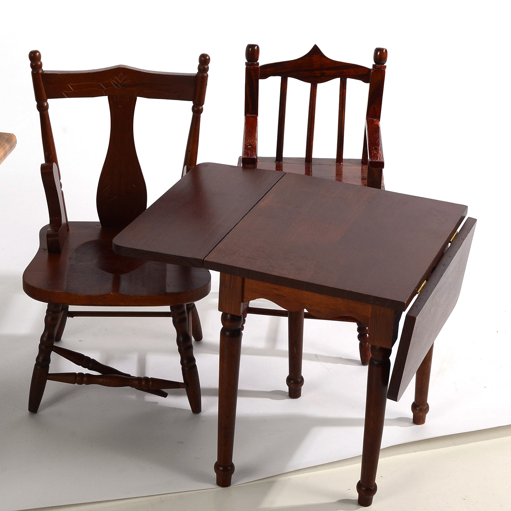 Collection of Wood Doll Furniture