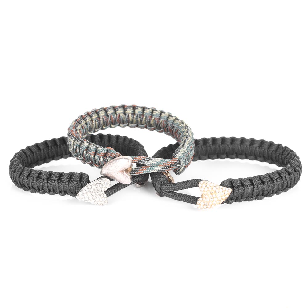 Paracord Bracelets with Sterling Silver Clasps