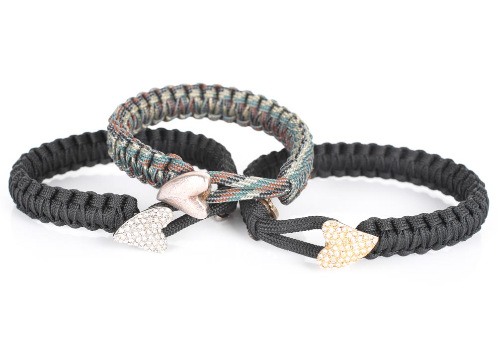 Paracord Bracelets with Sterling Silver Clasps