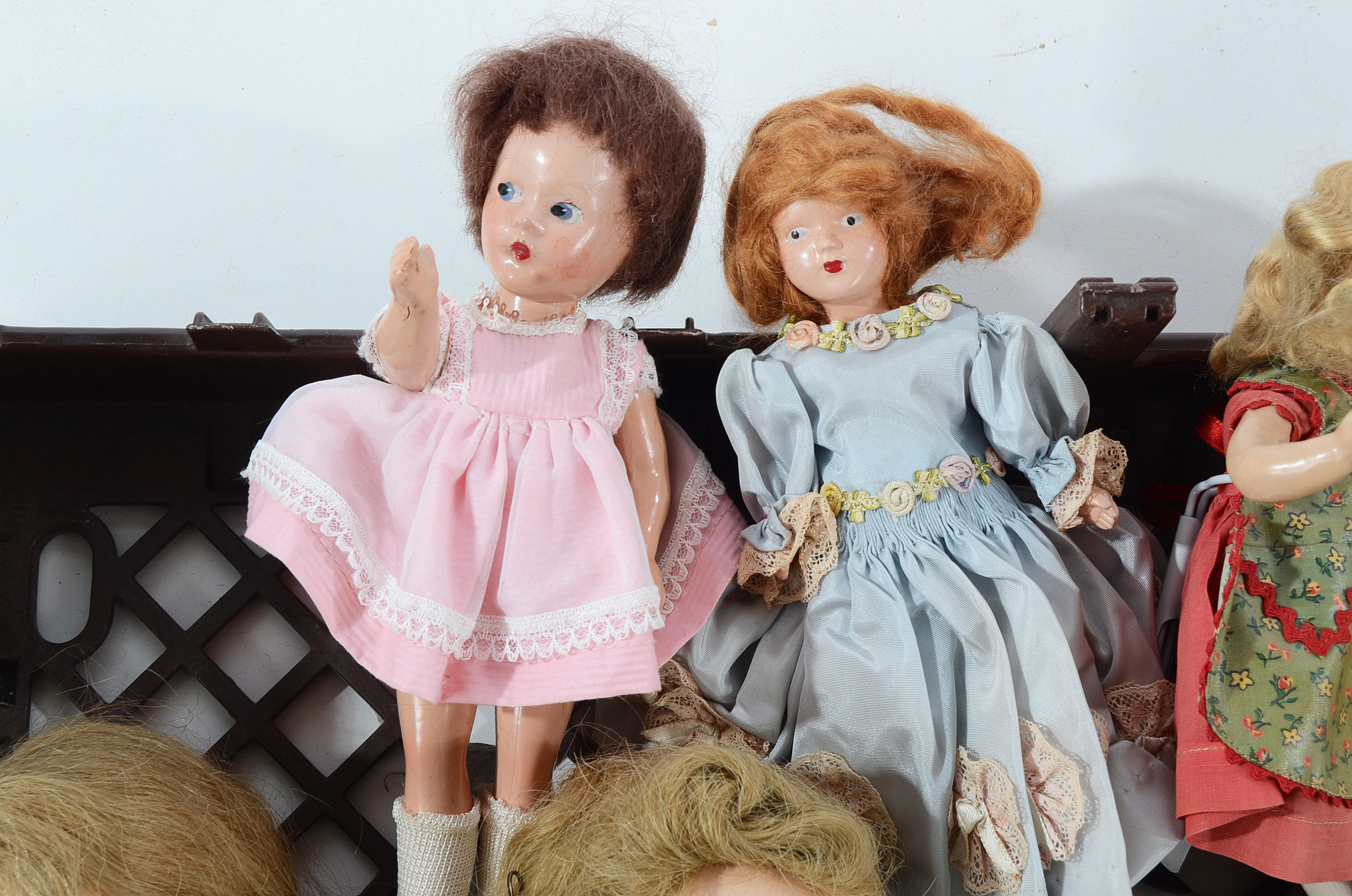 Collection of Assorted Vintage Composition Dolls