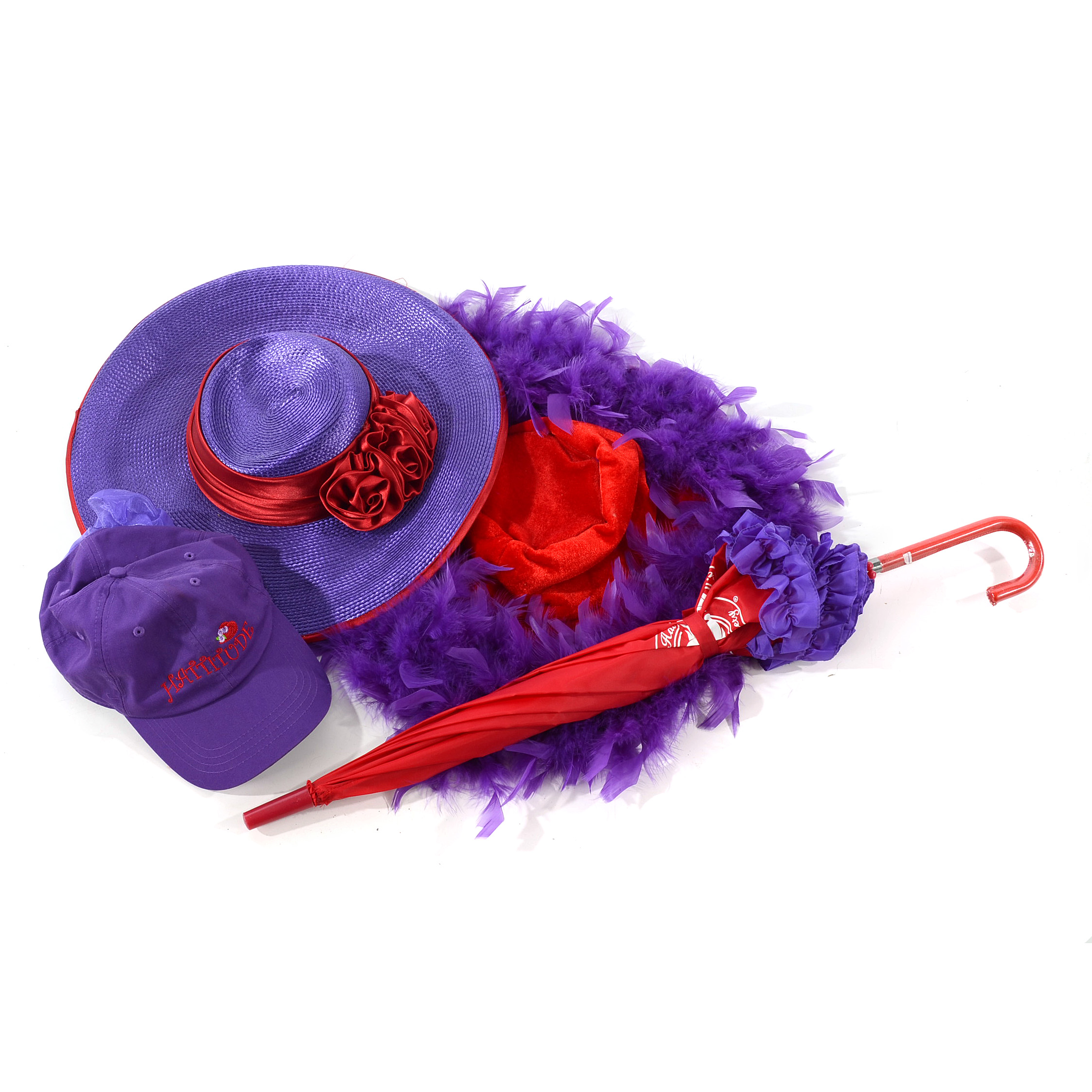 Assortment of Women's Red Hat Society Items