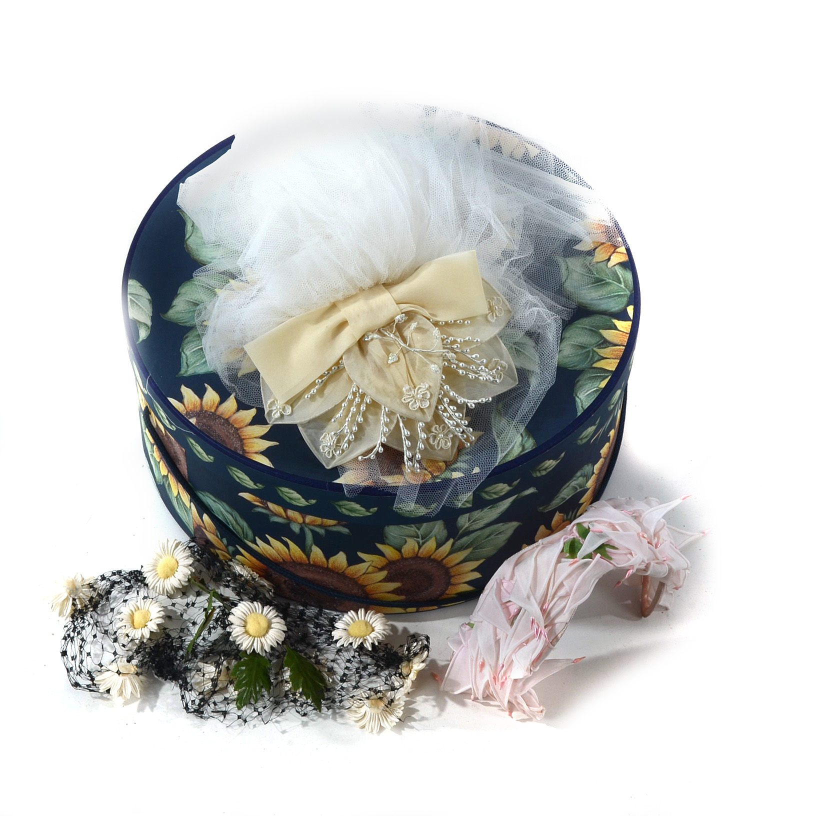 Women's Vintage Veil and Headband Hat