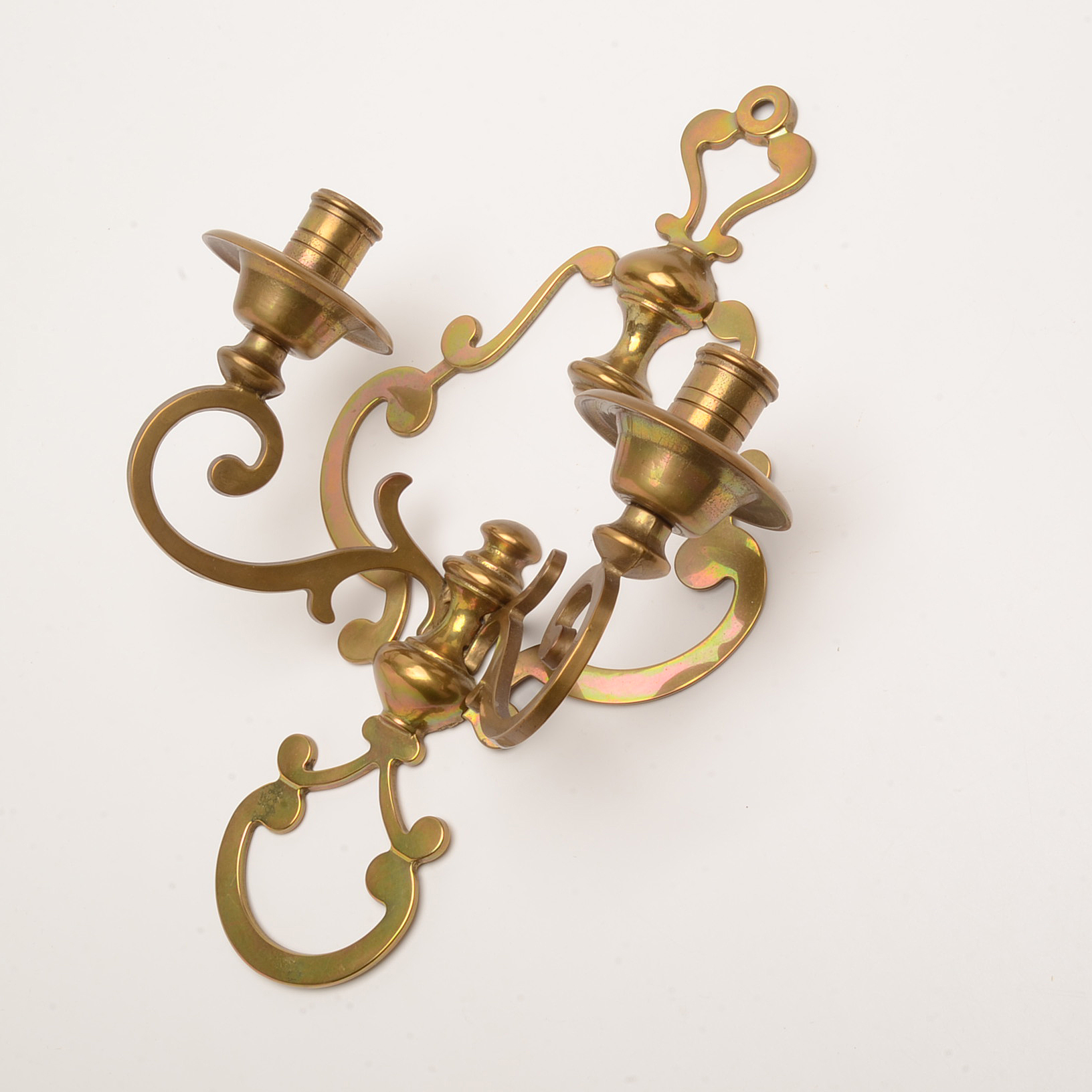 Pair of Brass Candle Sconces