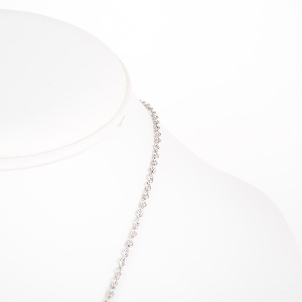 Judith Ripka Mother of Pearl and 1.00 CTW White Sapphire Pendant Necklace