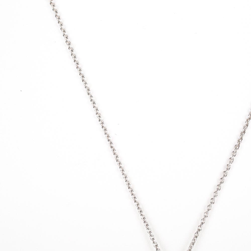 Sterling Silver 3.50 CT  Lemon Quartz and Diamond Halo Pendant Necklace